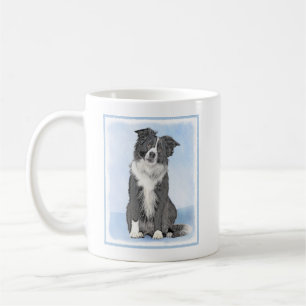 Mug Peinture Collie Bordure - Joli art original chien