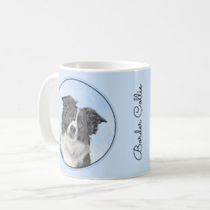 Mug Peinture Collie Bordure - Joli art original chien