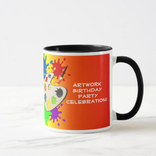 Mug Peinture colorée Palette Art Peinture Anniversaire