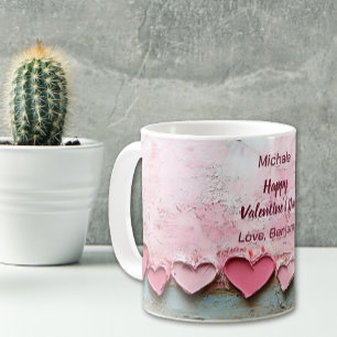 Mug Peinture congelée Coeurs Saint-Valentin