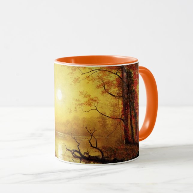 Mug peinture d'Albert Bierstadt, Lever de soleil, (Devant droit)