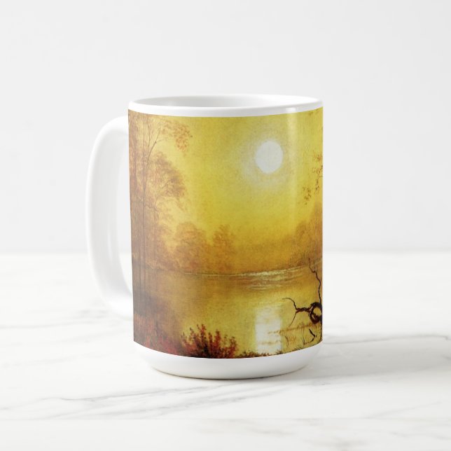 Mug Peinture d'Albert Bierstadt, Lever du soleil, (Devant gauche)