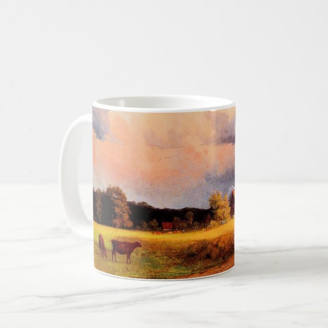 Mug Peinture d'Albert Bierstadt, Paysage bavarois (Devant gauche)
