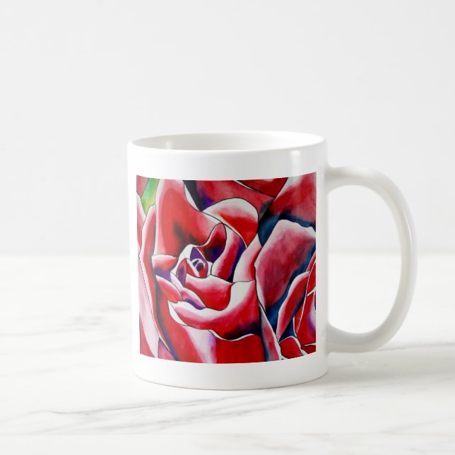 Mug Peinture d'aquarelle rose Roses (Droite)