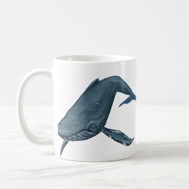Mug Peinture de baleine de bosse (Gauche)