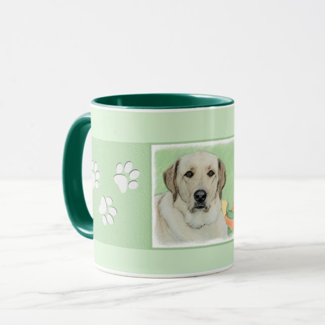 Mug Peinture de balles de tennis et de retrieur du Lab (Devant gauche)
