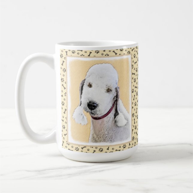 Mug Peinture de Bedlington Terrier - Art original de c (Gauche)