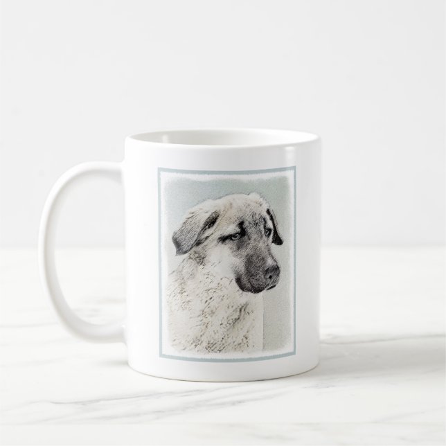 Mug Peinture de berger anatolienne - Art original de c (Gauche)