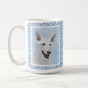 Mug Peinture de berger blanc - jolie art original de c