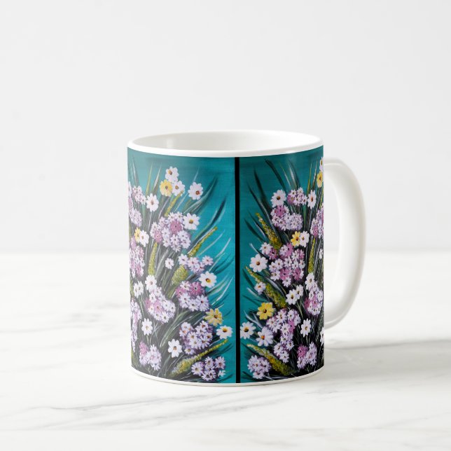 Mug Peinture de bouquet printanier par Alfred Fox (Devant droit)