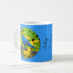 Mug Peinture de Bunting Indigo - Art original pour ois
