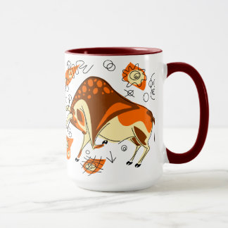 Mug Peinture de caverne d'Auroch avec Entoptocs