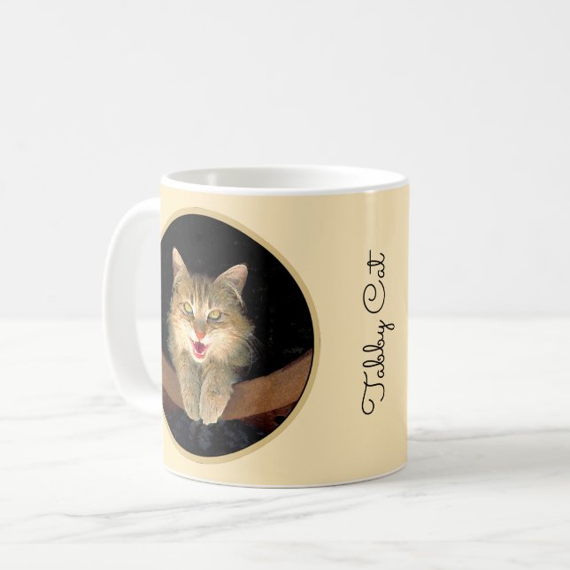 Mug Peinture de chat Mad - Cute Original Cat Art (Devant gauche)