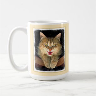 Mug Peinture de chat Mad - Cute Original Cat Art