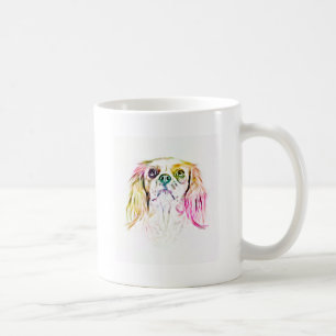 Mug Peinture de chien espagnol du roi Charles Cavalier