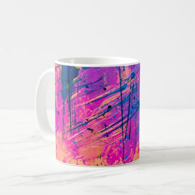 Mug Peinture de couchage d'été Abstraite (Devant gauche)