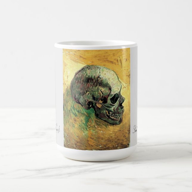 Mug Peinture de crâne, Van Gogh - Peinture célèbre (Centre)