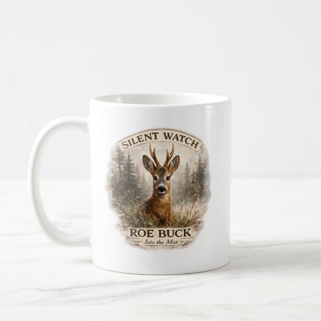 Mug Peinture de faune de chevreuil européen (Gauche)