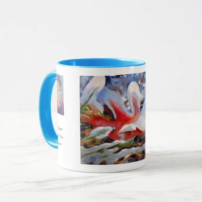 Mug Peinture de feuille de chêne gelée / Artiste Larry (Devant gauche)