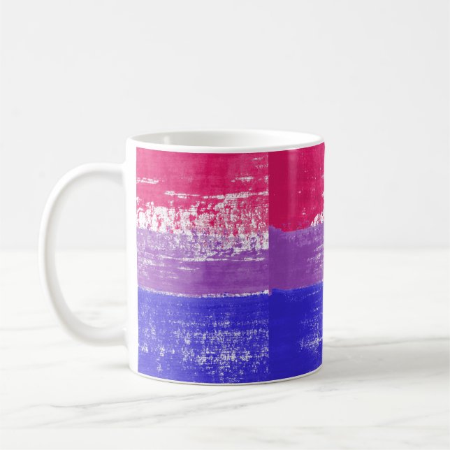 Mug Peinture de fierté bisexuelle (Gauche)