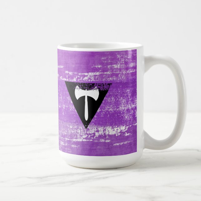 Mug Peinture de fierté lesbienne (Labrys) (Droite)