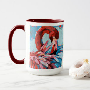 Mug Peinture de Flamant Rose - Cadeau pour les Amoureu
