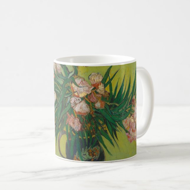 Mug Peinture de fleur d'oléandre de Vincent Van Gogh (Devant droit)