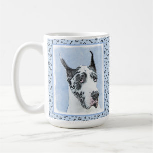 Mug Peinture de Great Dane (Arlequin) - Art original d
