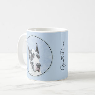 Mug Peinture de Great Dane (Arlequin) - Art original d