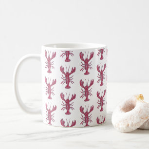 Mug Peinture de homard motif nautique côtier