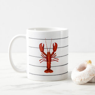 Mug Peinture de homard Nautique Shiplap Côtier