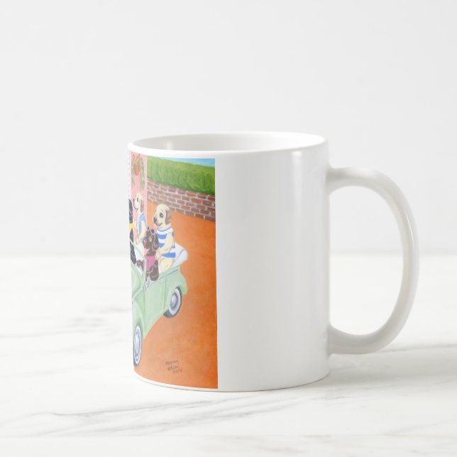 Mug Peinture de Labradors d'amusement de taco (Droite)