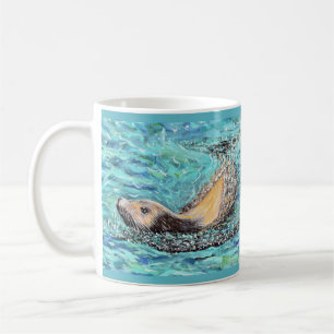 Mug Peinture de lion de mer