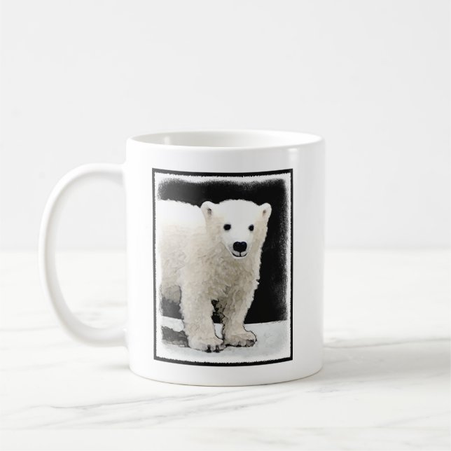 Mug Peinture de l'ours polaire - Art original de la fa (Gauche)