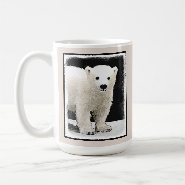 Mug Peinture de l'ours polaire - Art original de la fa (Gauche)