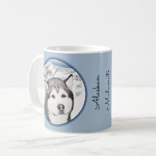 Mug Peinture de malamut en Alaska - jolie art original