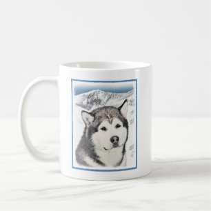 Mug Peinture de malamut en Alaska - jolie art original