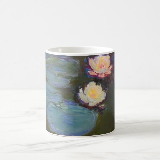 Mug Peinture de nénuphars d'étang de Monet (Centre)
