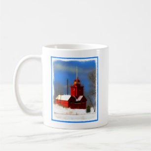 Mug Peinture de phare rouge - Art original