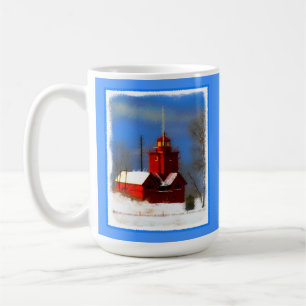 Mug Peinture de phare rouge - Art original