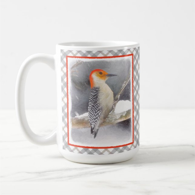 Mug Peinture de pic à ventre rouge Art original (Gauche)