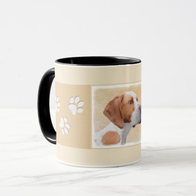 Mug Peinture de pointres - Beau art original de chien (Devant gauche)