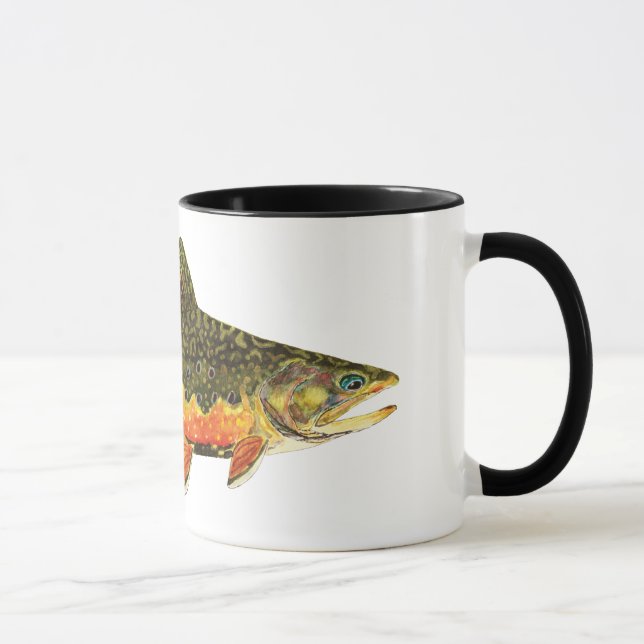 Mug Peinture de poisson à l'omble de fontaine (Droite)