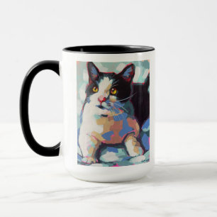 Mug Peinture de portrait de chat personnalisée - Anima