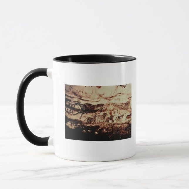 Mug Peinture de roche d'une vache à saut (Gauche)