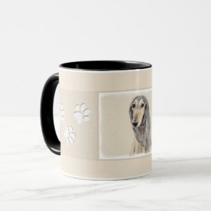 Mug Peinture de Saluki (faon) - Art de chien original