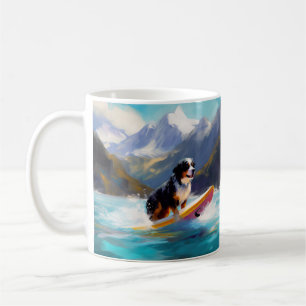 Mug Peinture de Surf sur la Plage de Montagne Bernoise