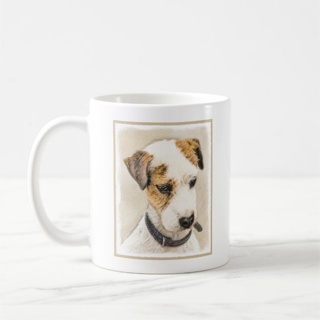 Mug Peinture de Terrier Parson Jack Russell - Art Cani (Gauche)