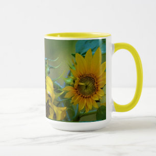 Mug Peinture de tournesol jaune Jardin Art Floral