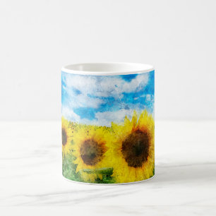 Mug Peinture de tournesols